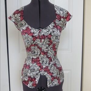 🔴CLEARANCE🔴 Size XS Guess Pink Floral Blouse